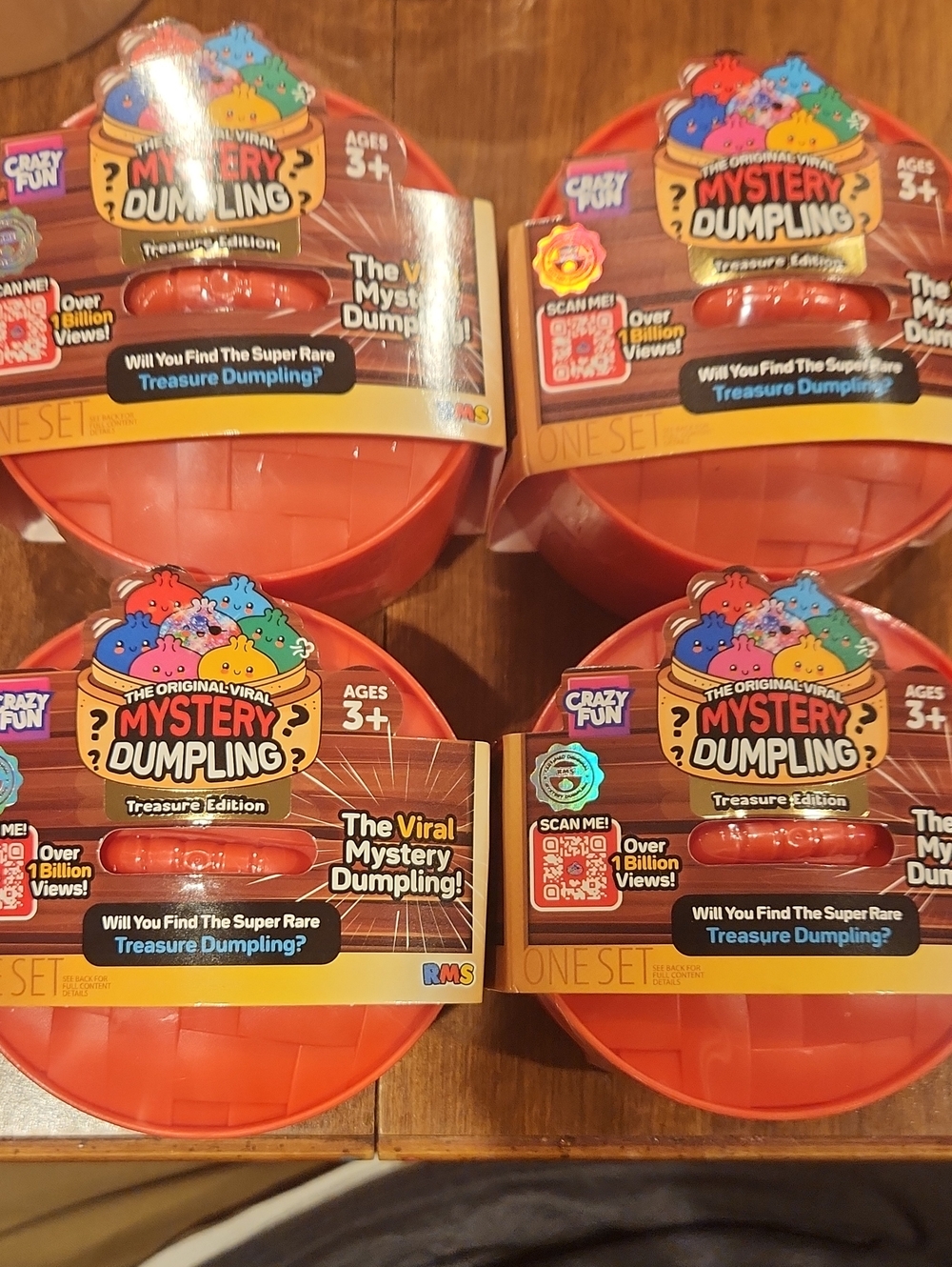 RMS Crazy Fun Mystery Dumpling Treasure Edition - Brand New Sealed Lot Of 4